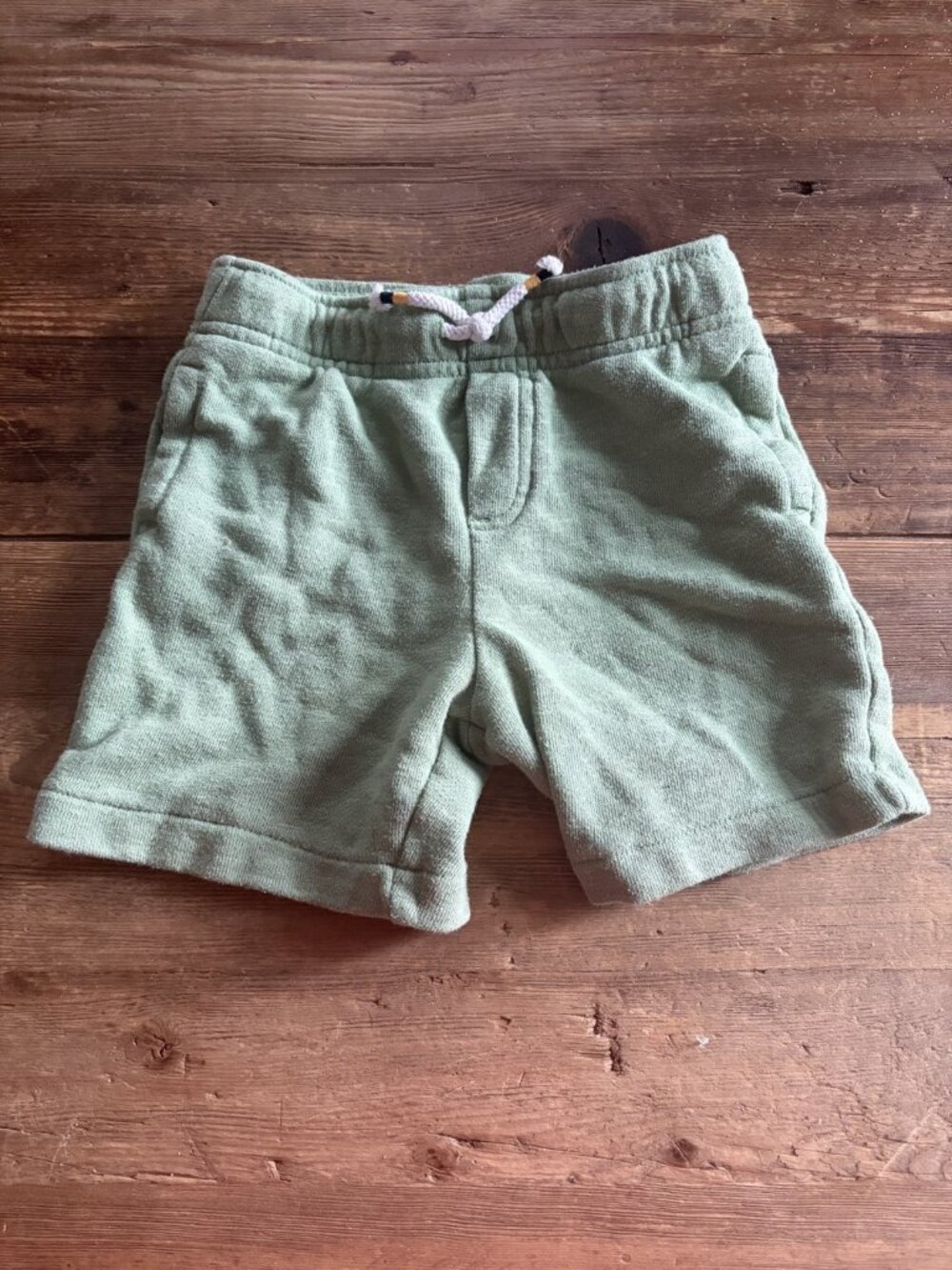 Janie and Jack Olive Green French Terry Pull-On Shorts Size 5